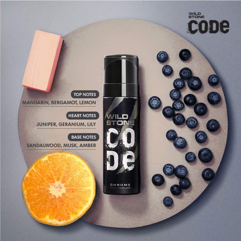 Wild Stone Code Chrome No Gas Deodorant Body Perfume (150ml) - Wild Stone