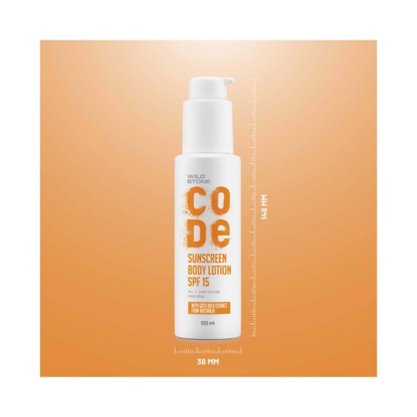 Wild Stone Code Sunscreen Body Lotion SPF 15 (100ml) - Wild Stone