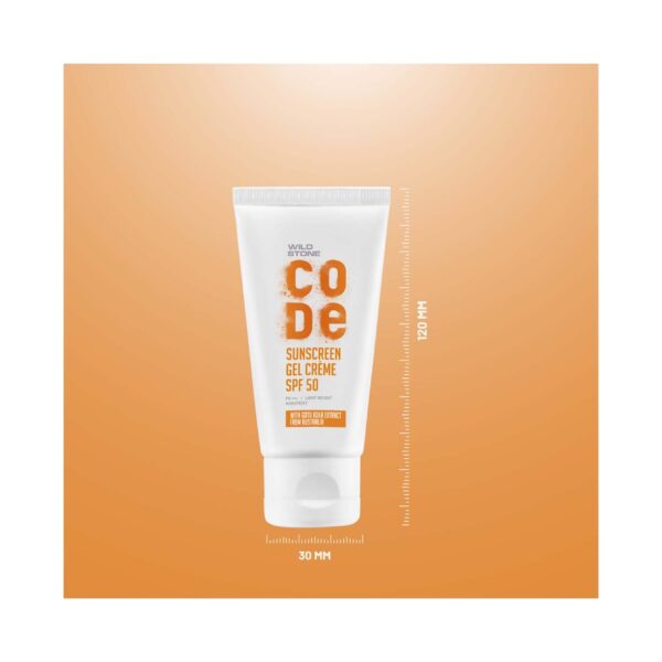 Wild Stone Code Sunscreen Gel Creme with SPF 50 For Men (50 g) - Wild Stone