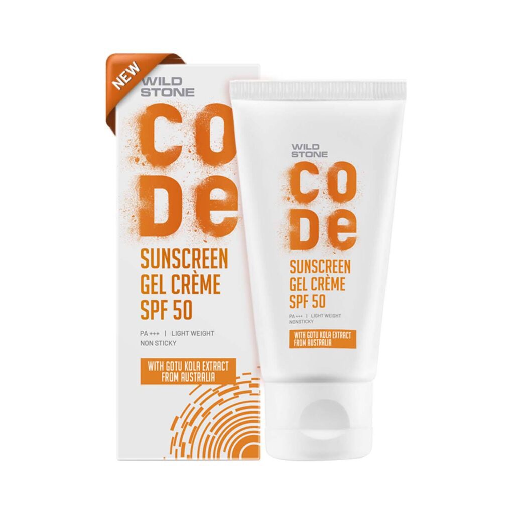 Wild Stone Code Sunscreen Gel Creme with SPF 50 For Men (50 g) - Wild Stone