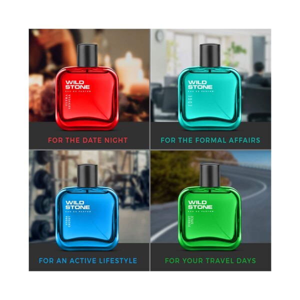 Wild Stone Edge Forest Spice Hydra Energy & Ultra Sensual Perfume Gift Set for Men (4 pcs) - Wild Stone