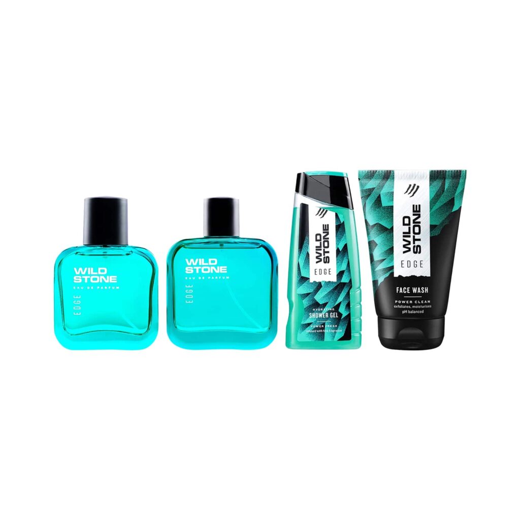 Wild Stone Edge Spray Perfume (50 ml), Perfume For Men (100 ml) & Face Wash & Shower Gel (200 ml) Combo - Wild Stone