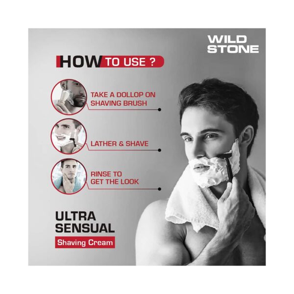 Wild Stone Ultra Sensual Shaving Cream (78g) - Wild Stone