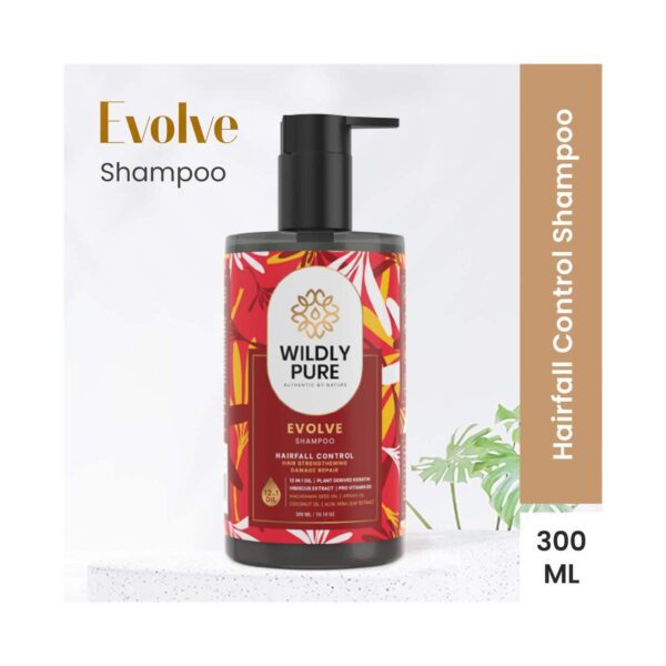Wildly Pure Evolve Hair Fall Control Shampoo (300ml) - Wildly Pure