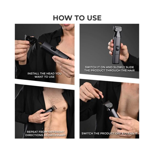WINSTON All-in-One Full Body 6 in 1 Multi Grooming Trimming Kit for Men - Groom 360 - WINSTON