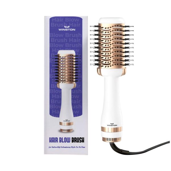 WINSTON Blow Drying Brush With Adjustable Temperature Setting 1200W - White (1Pc) - WINSTON