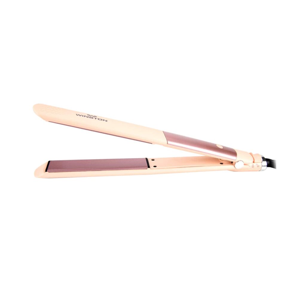 WINSTON Corded Hair Straightener Flat Iron Adjustable Temperature Setting 50W - Pink (1Pc) - WINSTON