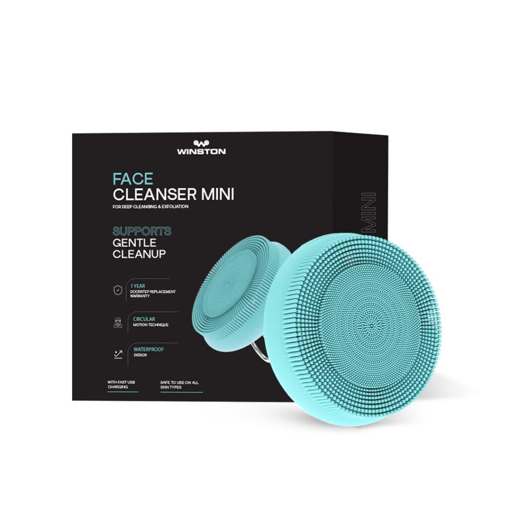 WINSTON Rechargeable Battery Operated Electric Mini Face Cleanser - Green (1Pc) - WINSTON