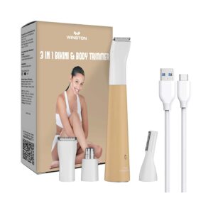WINSTON Rechargeable Electric 3-in-1 Full Body and Bikini Trimmer for Women - 90 Min - WINSTON