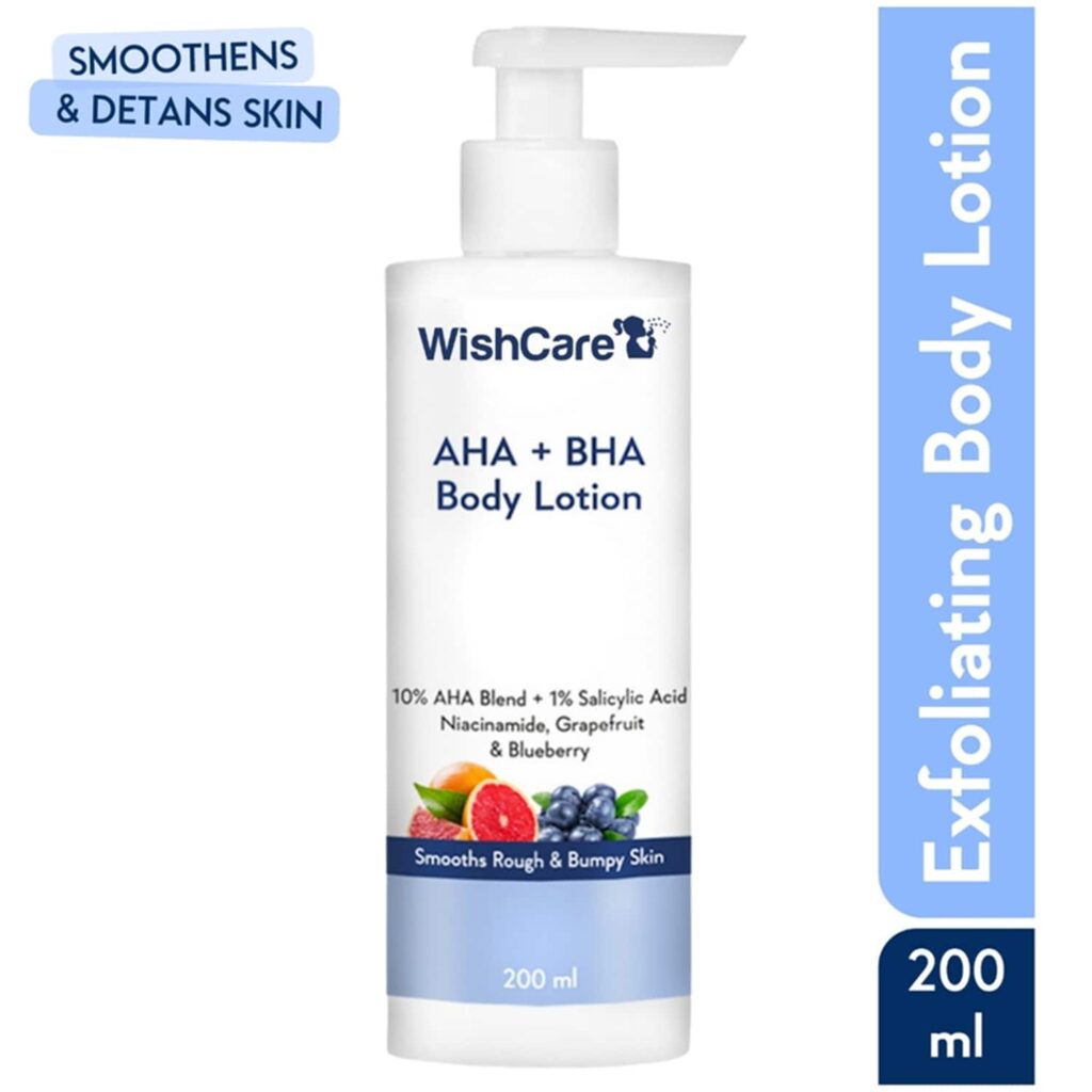 WishCare 10% AHA + 1% BHA Body Lotion With Niacinamide (200ml) - WishCare
