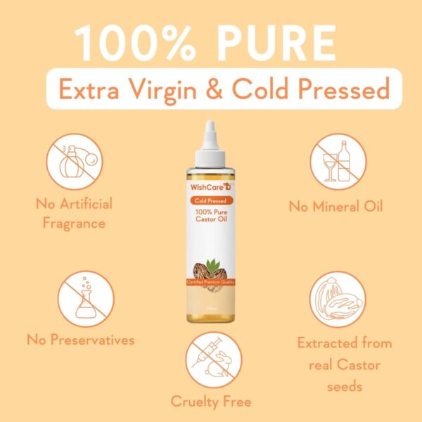 WishCare 100% Premium Cold Pressed Castor Oil (200 ml) & Argan Oil - (100 ml) - WishCare