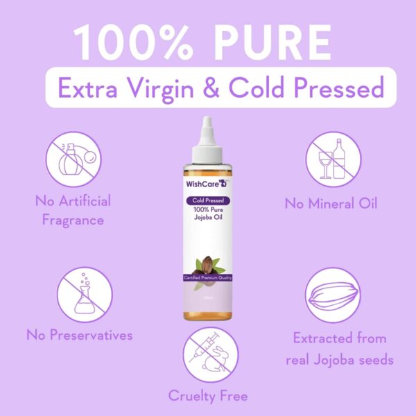 WishCare 100% Pure Cold Pressed Jojoba Oil (100ml) - WishCare