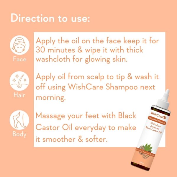 WishCare 100% Pure Cold Pressed Olive Oil & Black Castor Oil Combo - (200 ml each) - WishCare