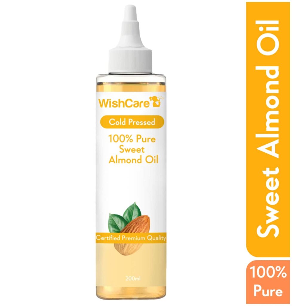 WishCare 100% Pure Cold Pressed Sweet Almond Oil (200ml) - WishCare