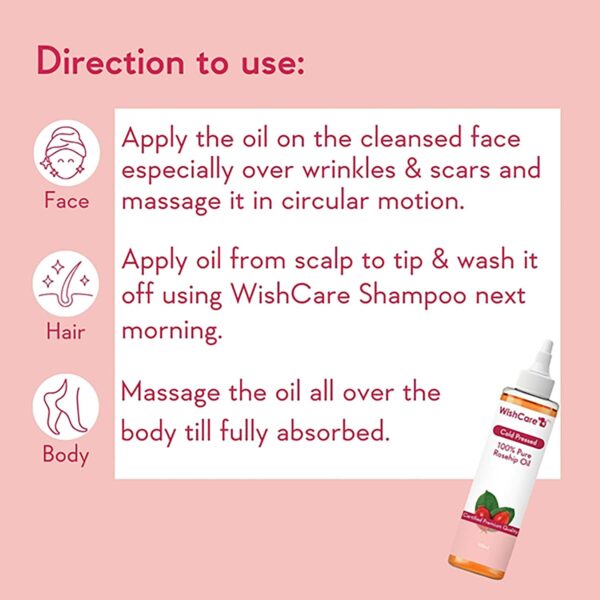 WishCare 100% Pure & Natural Rosehip Oil (100ml) - WishCare
