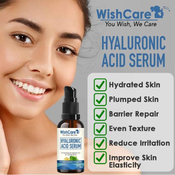 WishCare 2% Hyaluronic Acid Serum With Cica (30ml) - WishCare