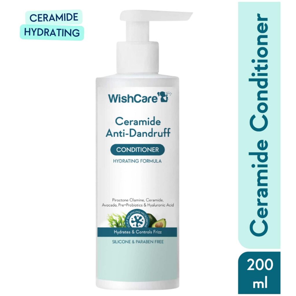 WishCare Ceramide Anti Dandruff Conditioner - Piroctone Olamine Pre+Probiotics & Hyaluronic Acid (200 ml) - WishCare