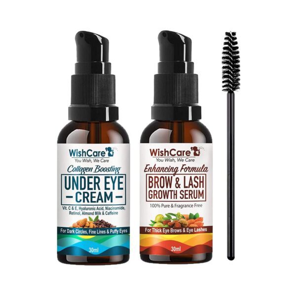 WishCare Eye Care Combo - Under Eye Cream & Brow-Lash Growth Serum (30 ml each) - WishCare