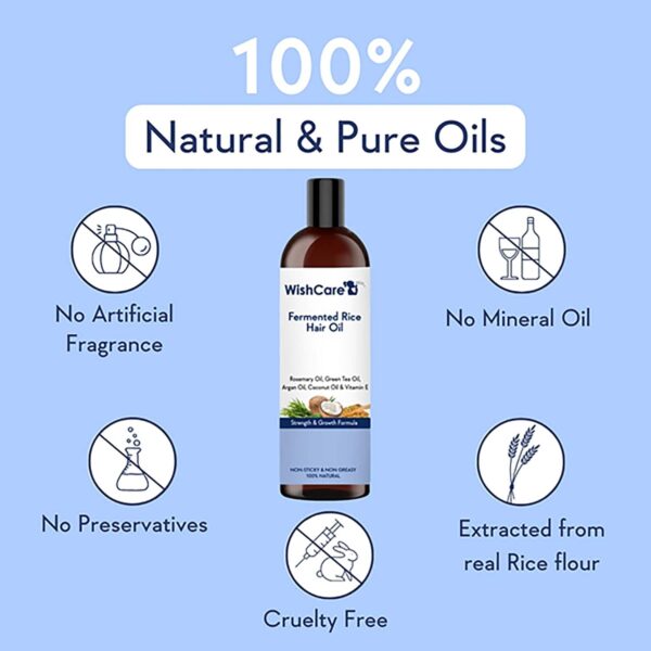 WishCare Fermented Rice Hair Growth Oil (200ml) - WishCare