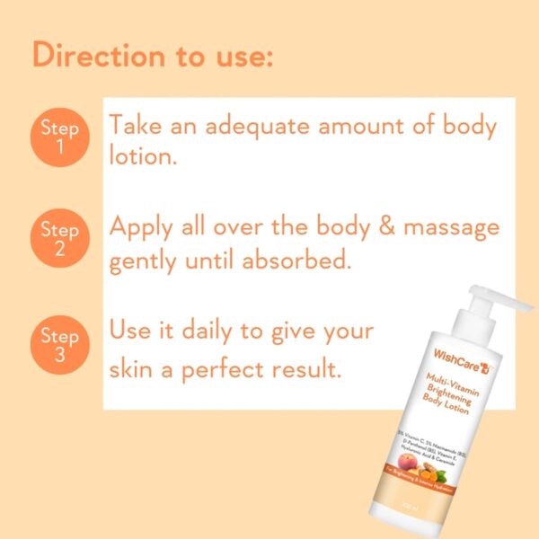 WishCare Multi-Vitamin Brightening Body Lotion (200ml) - WishCare