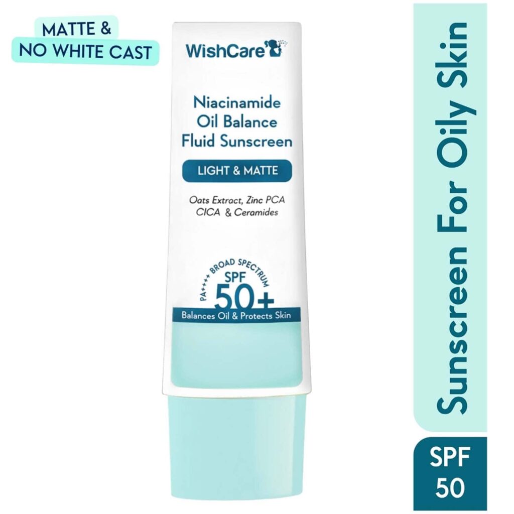 WishCare Niacinamide Oil Balance Sunscreen SPF 50 PA++++ (50 g) - WishCare
