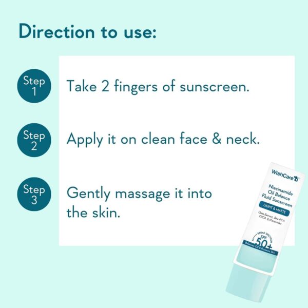 WishCare Niacinamide Oil Balance Sunscreen SPF 50 PA++++ (50 g) - WishCare