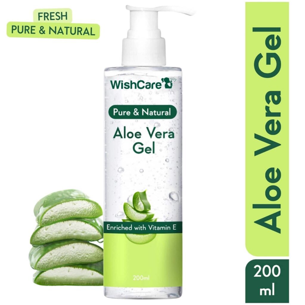 WishCare Pure & Natural Aloe Vera Gel Enriched with Vitamin E (200ml) - WishCare