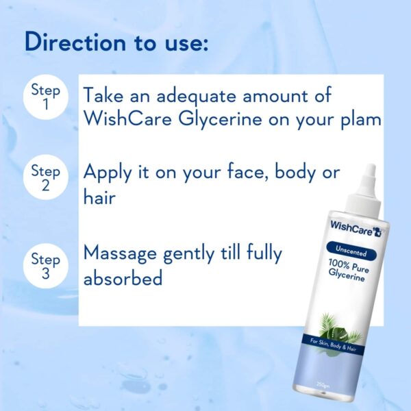 WishCare Pure & Unscented Glycerin (250g) - WishCare