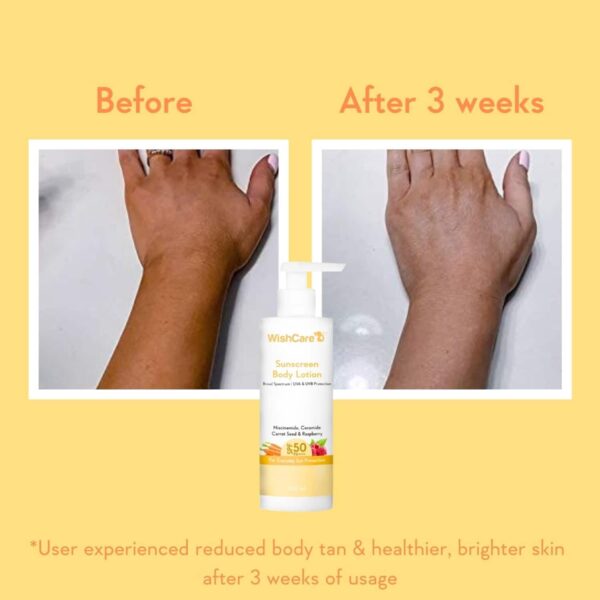 WishCare SPF 50 Sunscreen Body Lotion - Broad Spectrum For Men & Women (200 ml) - WishCare