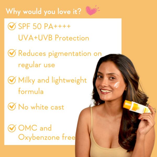 WishCare Sunscreen SPF 50 for Face, Body & Lips- With No White Cast - WishCare