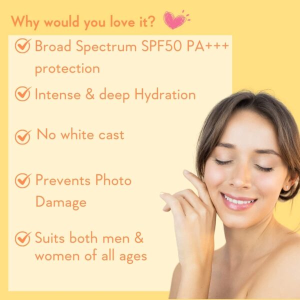 WishCare Sunscreen SPF 50 for Face, Body & Lips- With No White Cast - WishCare