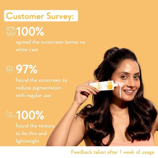 WishCare Vitamin C Pure Glow Face Sunscreen SPF 50 PA++++ (50 g) - WishCare