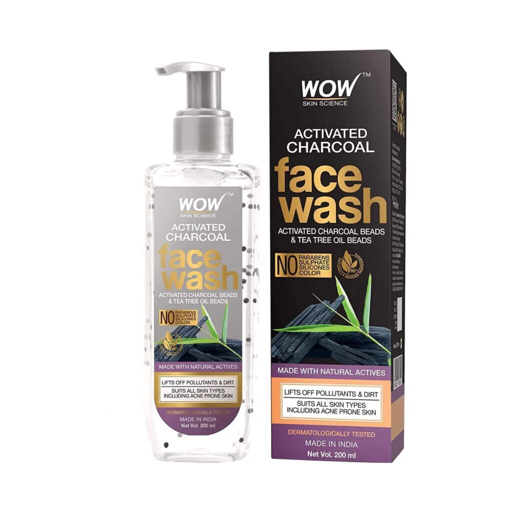 WOW SKIN SCIENCE Activated Charcoal Face Wash Bottle (200ml) - WOW SKIN SCIENCE