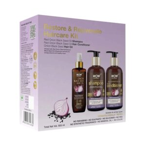 WOW SKIN SCIENCE Onion Black Seed Oil Ultimate Hair Care Kit (3Pcs) - WOW SKIN SCIENCE