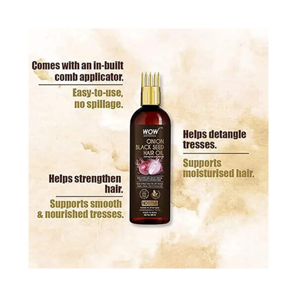 WOW SKIN SCIENCE Onion Hair Oil with Comb (200ml) - WOW SKIN SCIENCE