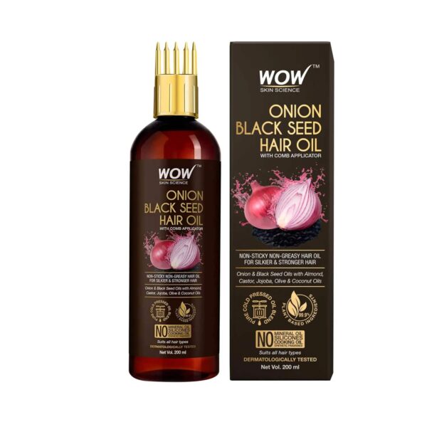 WOW SKIN SCIENCE Onion Hair Oil with Comb (200ml) - WOW SKIN SCIENCE