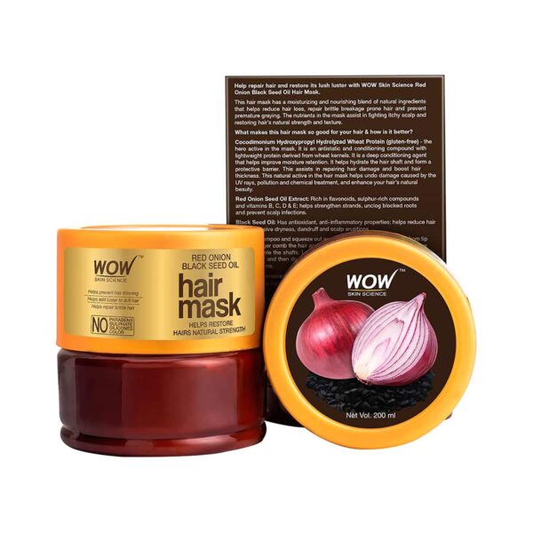 WOW SKIN SCIENCE Red Onion Black Seed Hair Mask and Hair Oil Combo - WOW SKIN SCIENCE