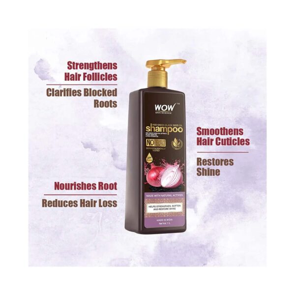 WOW SKIN SCIENCE Red Onion Black Seed Oil Shampoo (1000ml) - WOW SKIN SCIENCE