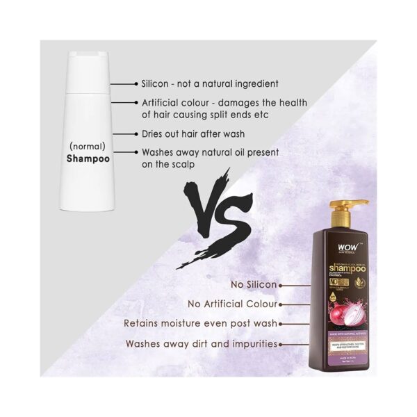 WOW SKIN SCIENCE Red Onion Black Seed Oil Shampoo (1000ml) - WOW SKIN SCIENCE