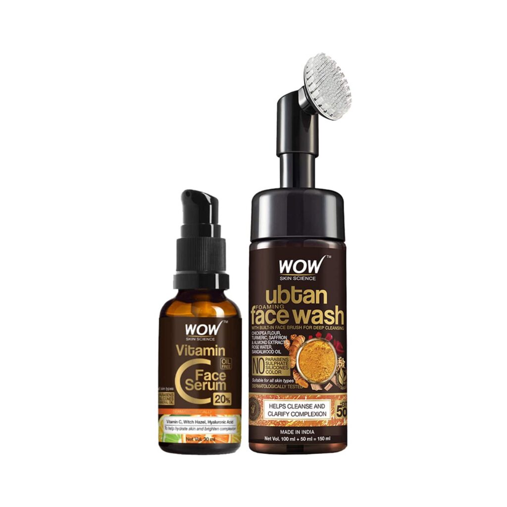WOW SKIN SCIENCE Ubtan Face Wash and Vitamin C Face Serum Combo - WOW SKIN SCIENCE
