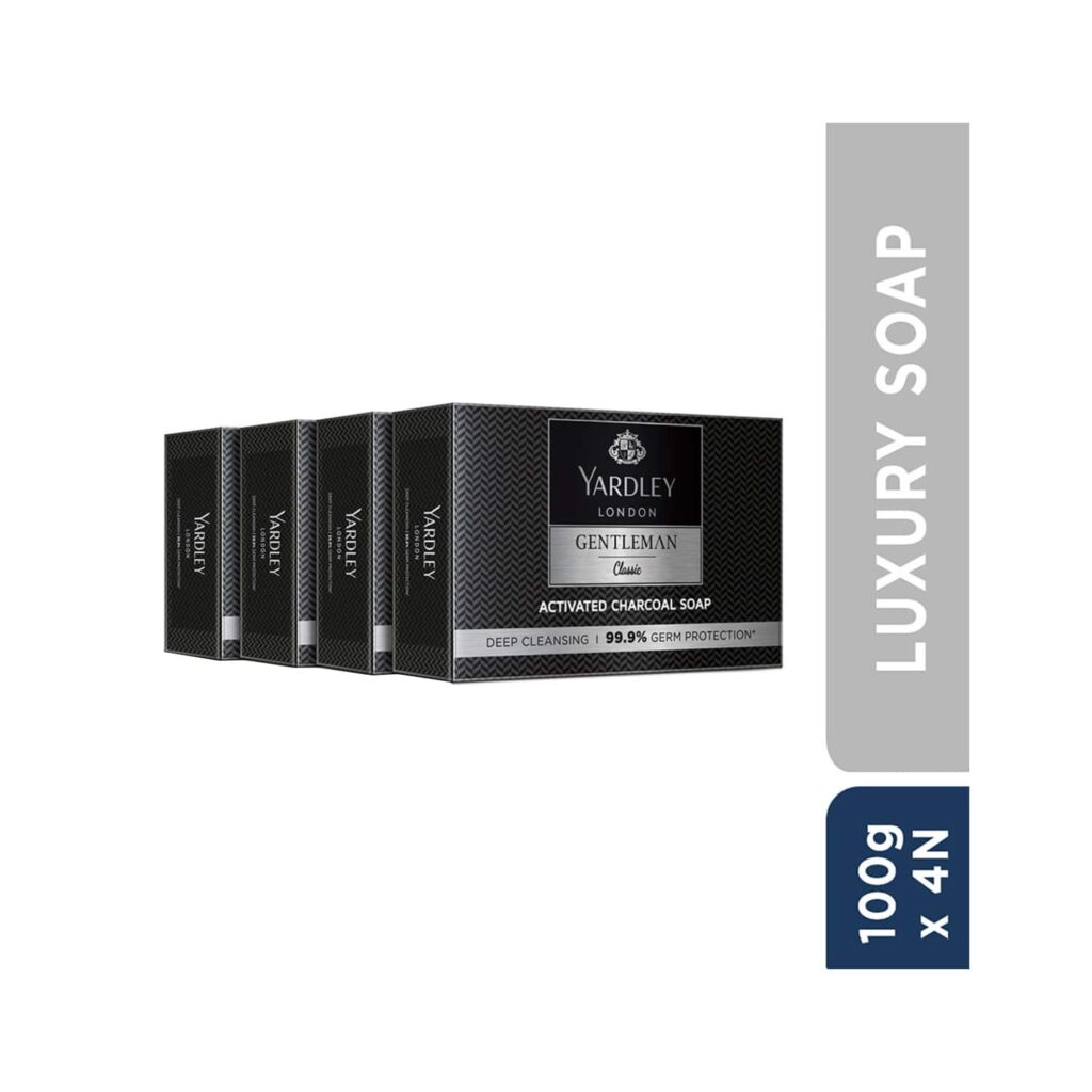 Yardley London Gentleman Classic Activated Charcoal Soap - (4 Pcs) - Yardley London