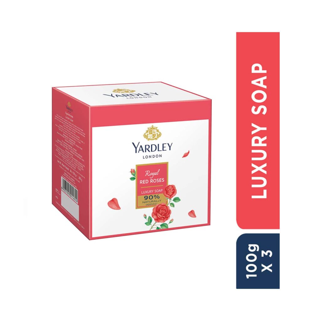 Yardley London Royal Red Rose Luxury Soap - (3 Pcs) - Yardley London