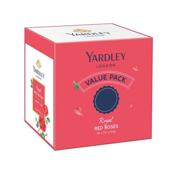 Yardley London Royal Red Rose Luxury Soap - (3 Pcs) - Yardley London
