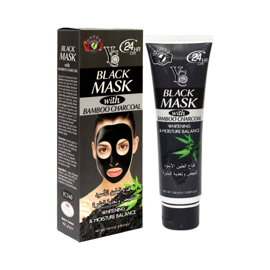 YC Black Mask With Bamboo Charcoal YC540 (100ml) - YC