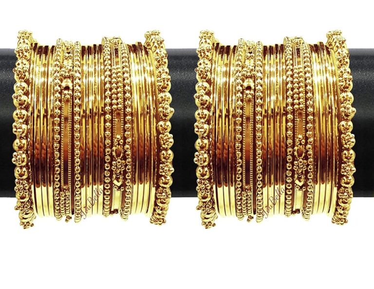 YouBella Jewellery Traditional Gold Plated Bracelet Bangles Set for Girls and Women
