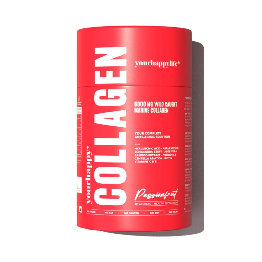 Yourhappylife Collagen Advanced with Marine Collagen, Astaxanthin, Hyaluronic Acid for Anti-aging - Yourhappylife