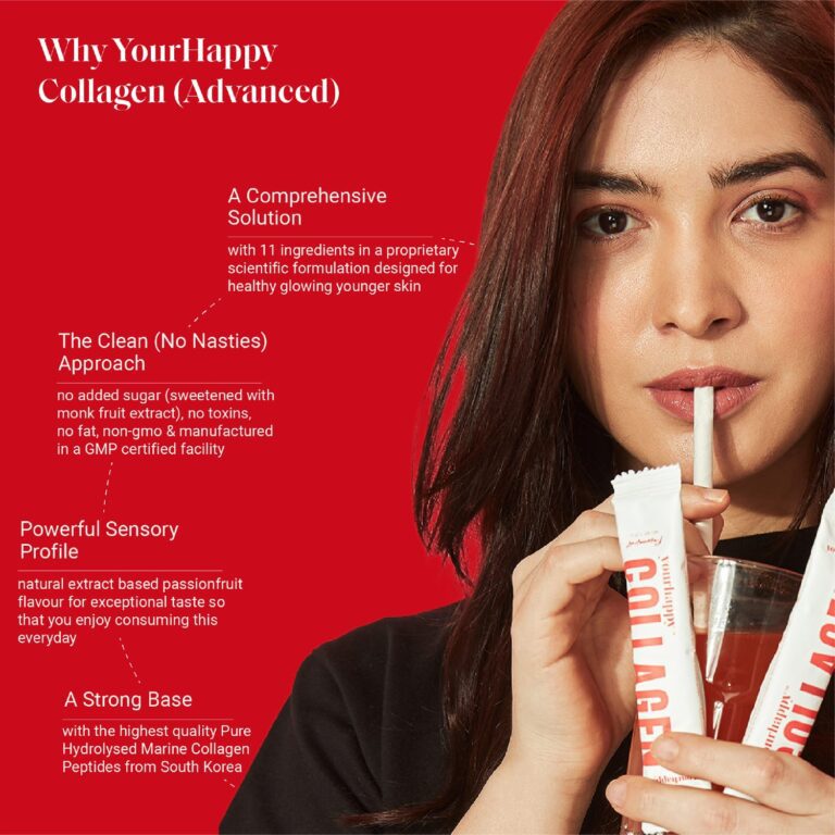 Yourhappylife Collagen Advanced with Marine Collagen, Astaxanthin, Hyaluronic Acid for Anti-aging - Yourhappylife