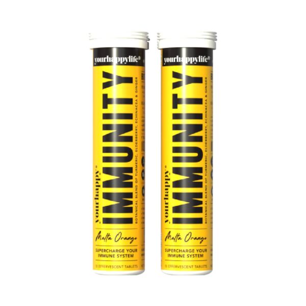 Yourhappylife Immunity Fizz with Turmeric,Ginger & Mutivitamins For Strong Immune System (Pack of 2) - Yourhappylife