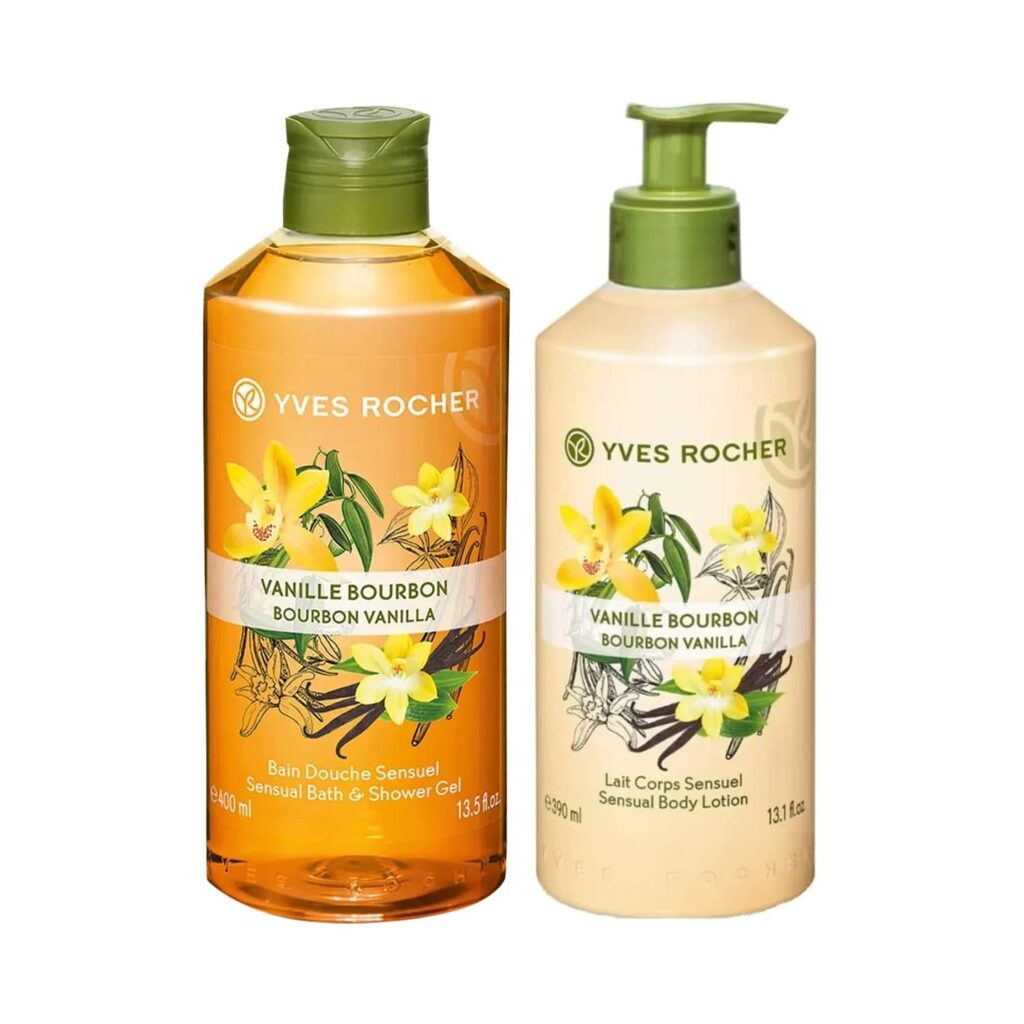 Yves Rocher Bouborn Vanilla Shower Gel And Body Lotion Combo - Yves Rocher