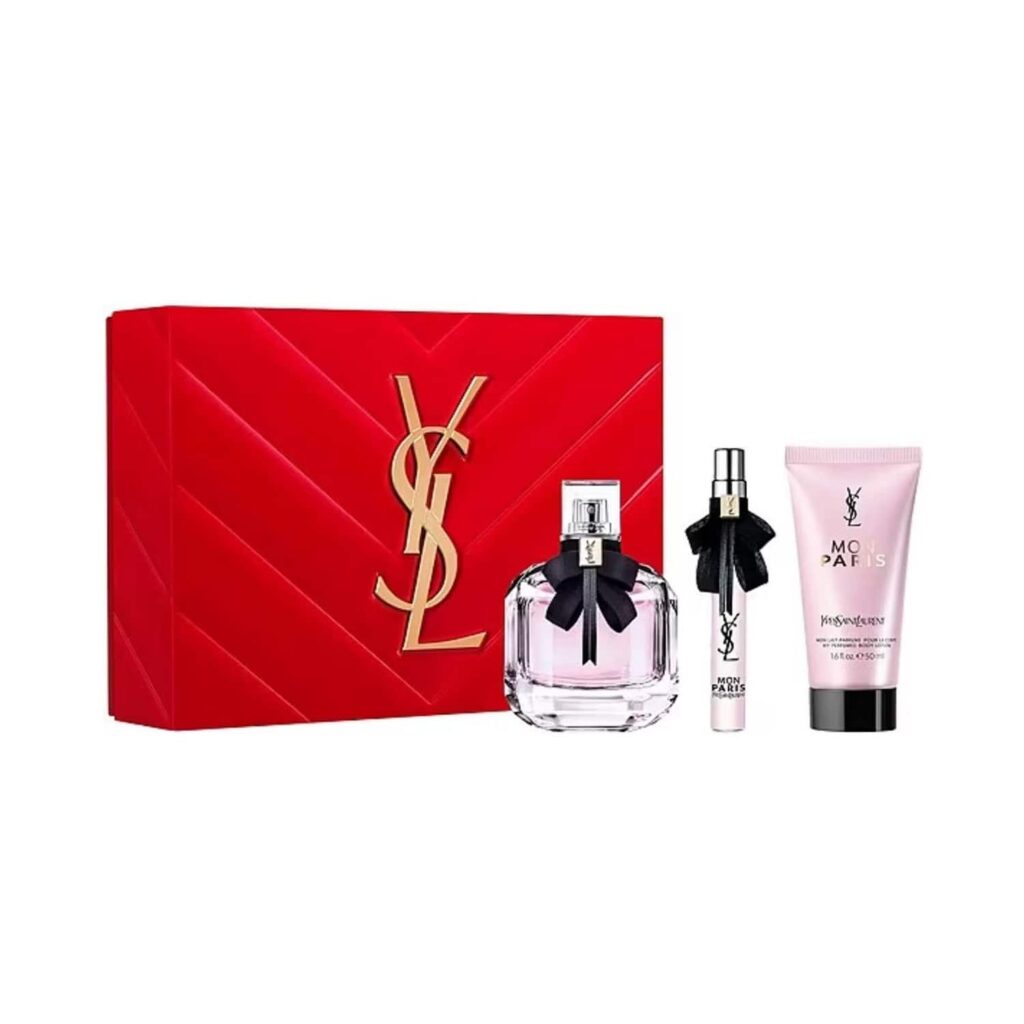 Yves Saint Laurent Mon Paris Eau De Parfum & Body Lotion Love Loud Women Gift Set - (3 pcs) - Yves Saint Laurent
